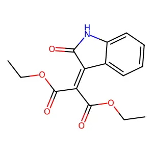 diethyl 2-(2-oxo-1H-indol-3-ylidene)propanedioate structure