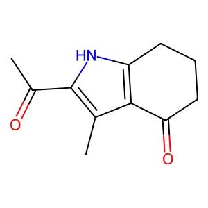 Indol-4(5H)-one, 2-acetyl-6,7-dihydro-3-methyl- structure