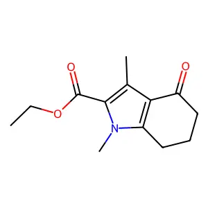 Ethyl 1,3-dimethyl-4-oxo-4,5,6,7-tetrahydro-1H-indole-2-carboxylate structure