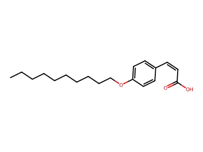 2-Propenoic acid, 3-[4-(decyloxy)phenyl]- structure