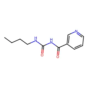N-Butyl-N'-nicotinoylurea structure