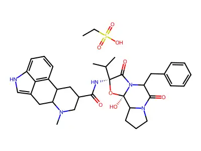 Ergotoxine, dihydro-, monoethanesulfonate (salt) structure