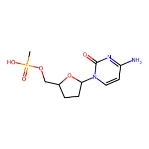 Cytidine, 2',3'-dideoxy-, 5'-(hydrogen methylphosphonate) structure