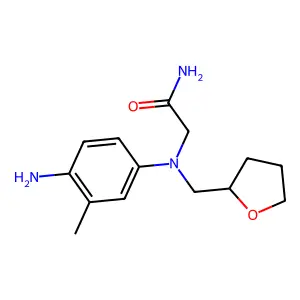 alpha-(4-Amino-N-tetrahydrofurfuryl-m-toluidino)acetamide structure