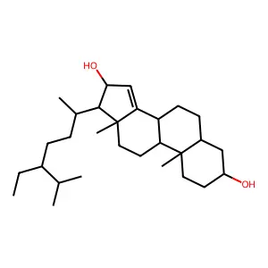 24-Ethylcholest-14-ene-3,16-diol structure