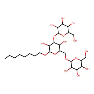 Octyl 3,6-di-O-(mannopyranosyl)-mannopyranoside structure
