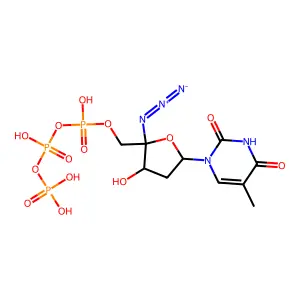 4'-叠氮胸苷5'-三磷酸酯 structure
