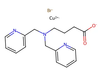 N,N-(Bis(2-pyridylmethyl)-gamma-aminobutyrato)copper(II) structure