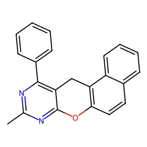 9-Methyl-11-phenyl-12h-benzo[5,6]chromeno[2,3-d]pyrimidine structure
