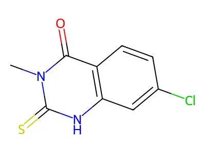 7-Chloro-3-methyl-2-sulfanyl-3,4-dihydroquinazolin-4-one structure