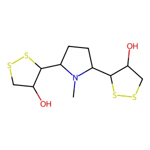 (2r,3r,5s,6r)-2,6-Bis(hydroxymethyl)piperidine-3,4,5-triol structure