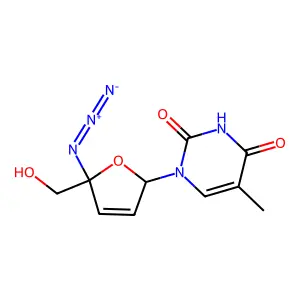 Thymidine, 4'-azido-2',3'-didehydro-3'-deoxy- structure