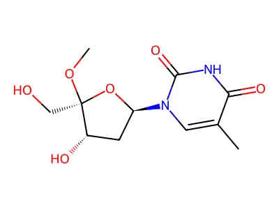 4'-Methoxythymidine structure