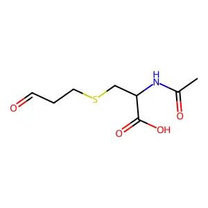 S-(3-oxopropyl)-N-acetylcysteine structure