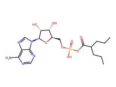 Valproyl-adenylic acid structure