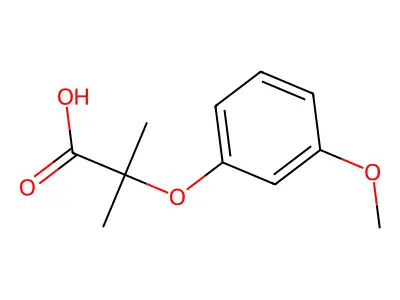 2-(3-Methoxyphenoxy)-2-methylpropanoic acid structure