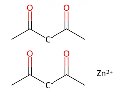 乙酰丙酮锌 structure
