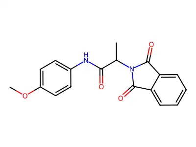 2-(1,3-Dioxoisoindolin-2-yl)-N-(4-methoxyphenyl)propanamide structure