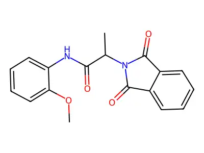 2-(1,3-Dioxo-1,3-dihydro-isoindol-2-yl)-N-(2-methoxy-phenyl)-propionamide structure