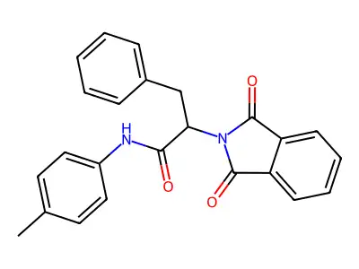 2-(1,3-dioxo-1,3-dihydro-2H-isoindol-2-yl)-N-(4-methylphenyl)-3-phenylpropanamide structure
