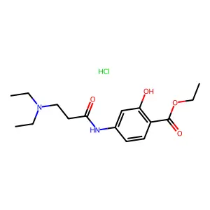Salicylic acid, 4-(3-(diethylamino)propionamido)-, ethyl ester, hydrochloride structure