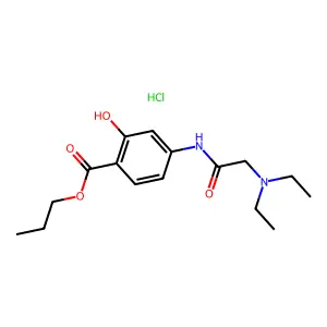 Salicylic acid, 4-(2-(diethylamino)acetamido)-, propyl ester, hydrochloride structure