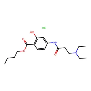 Salicylic acid, 4-(3-(diethylamino)propionamido)-, butyl ester, hydrochloride structure