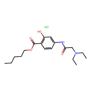 Salicylic acid, 4-(2-(diethylamino)acetamido)-, pentyl ester, hydrochloride structure