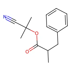 2-Cyanopropan-2-yl 2-methyl-3-phenylpropanoate structure