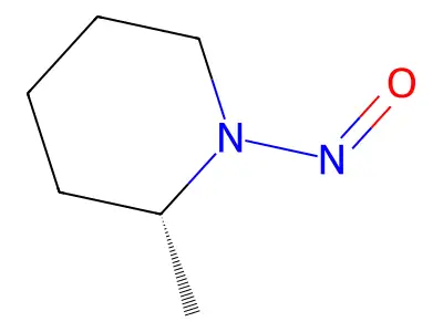 R(-)-N-Nitroso-2-methylpiperidine structure