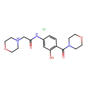 Acetanilide, 3'-hydroxy-2-morpholino-4'-morpholinocarbonyl-, hydrochloride structure