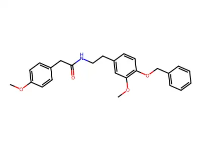 N-(2-(4-Benzyloxy-3-methoxy-phenyl)-ethyl)-2-(4-methoxy-phenyl)-acetamide structure