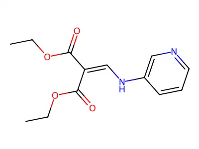 1,3-Diethyl 2-{[(pyridin-3-yl)amino]methylidene}propanedioate structure