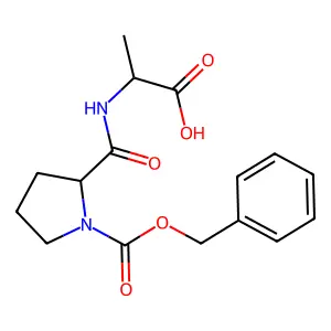 N-Benzyloxycarbonyl-L-prolyl-L-alanine structure