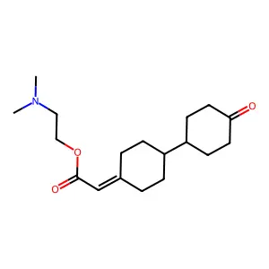 2-Dimethylaminoethyl 4-(4-oxocyclohexyl)-delta(sup 1,alpha)-cyclohexaneacetate structure