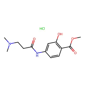 Salicylic acid, 4-(3-(dimethylamino)propionamido)-, methyl ester, hydrochloride structure