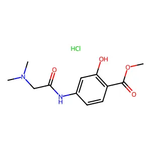 Salicylic acid, 4-(2-(dimethylamino)acetamido)-, methyl ester, hydrochloride structure