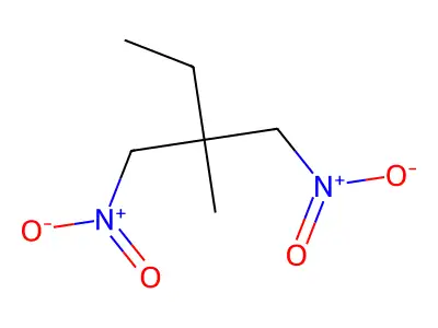 2-Methyl-1-nitro-2-(nitromethyl)butane structure