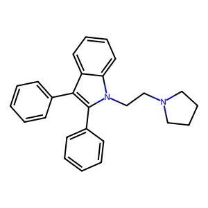 Indole, 2,3-diphenyl-1-(2-(1-pyrrolidinyl)ethyl)- structure