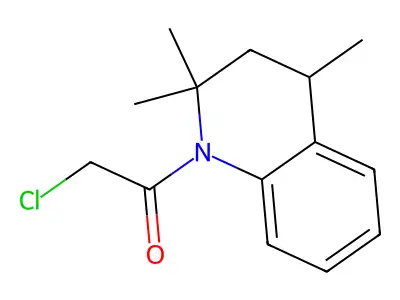2-chloro-1-[(4R)-2,2,4-trimethyl-3,4-dihydroquinolin-1-yl]ethanone structure
