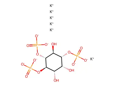 D-myo-inositol (1,4,5)-trisphosphate structure