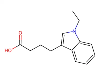 4-(1-ethyl-1H-indol-3-yl)butanoic acid structure