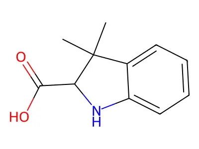 3,3-Dimethylindoline-2-carboxylic acid structure