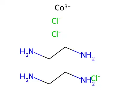 反式氯化二氯双(乙二胺)合钴 structure