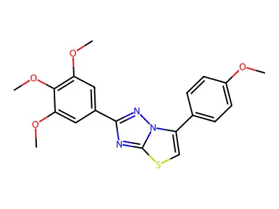 Thiazolo(3,2-b)(1,2,4)triazole, 6-(4-methoxyphenyl)-2-(3,4,5-trimethoxyphenyl)- structure