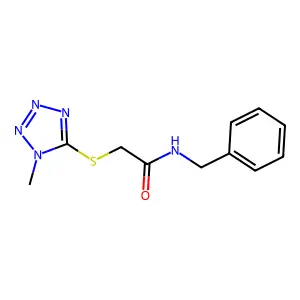 N-benzyl-2-(1-methyltetrazol-5-yl)sulfanylacetamide structure