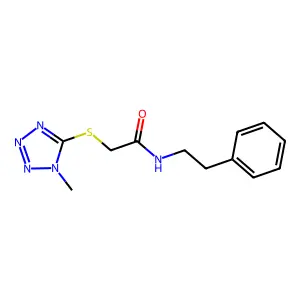 2-((1-Methyl-1H-tetrazol-5-yl)thio)-N-(2-phenylethyl)acetamide structure