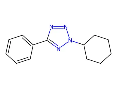 2H-Tetrazole, 2-cyclohexyl-5-phenyl- structure