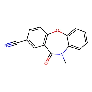 2-Cyano-10-methyl-dibenz(b,f)(1,4)oxazepin-11-(10H)-one structure