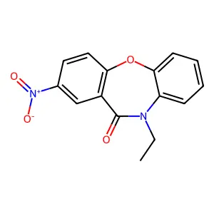 10-Ethyl-2-nitro-dibenz(b,f)(1,4)oxazepin-11-(10H)-one structure